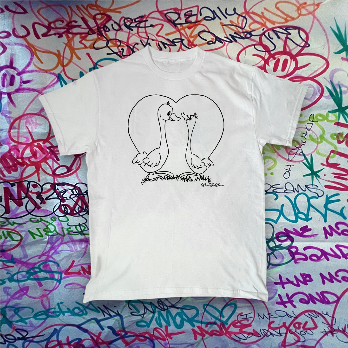White "Love Birds" Tee