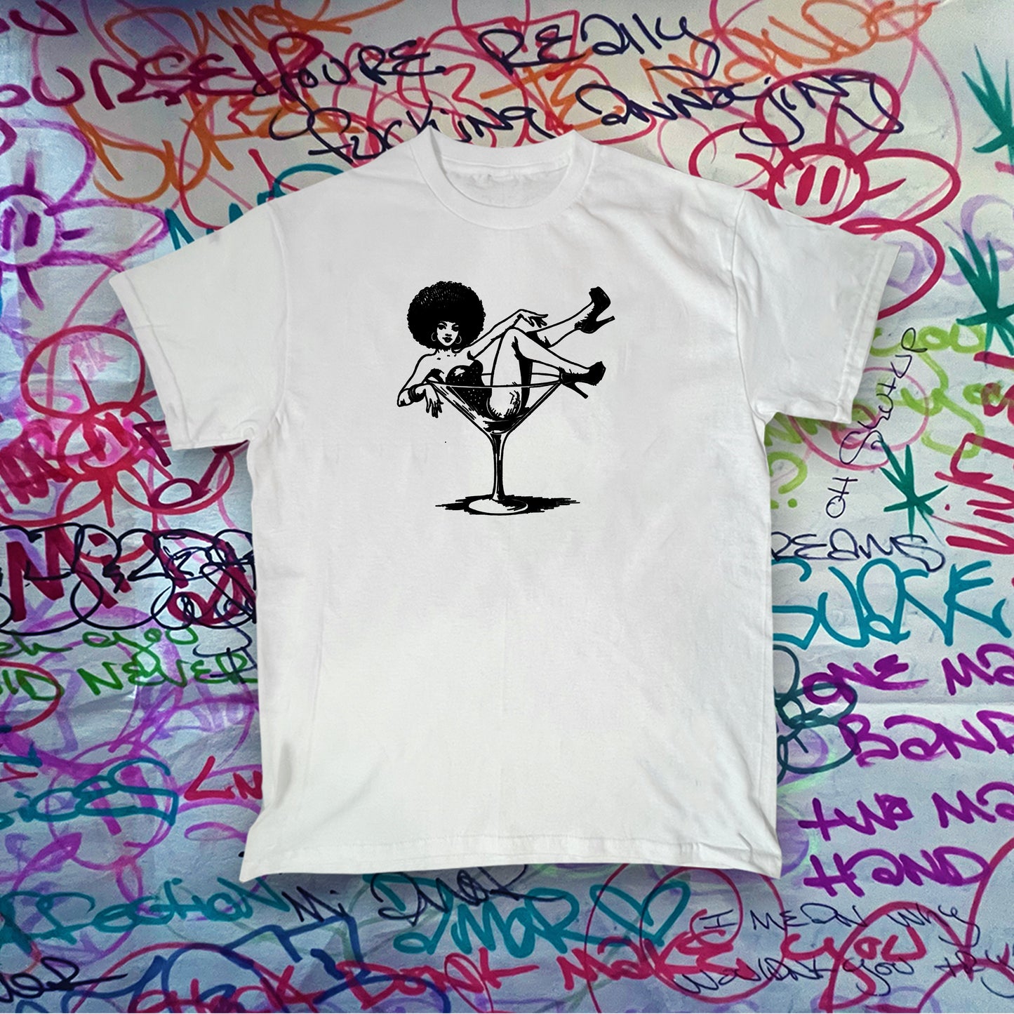 White "Martini Time" Tee