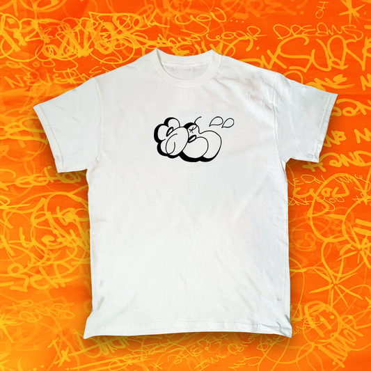 White "SA" Throwie Tee