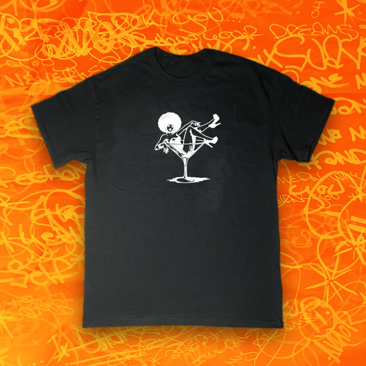 Black "Martini Time" Tee