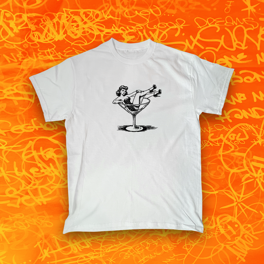 White "Martini Time" Tee
